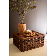 Recycled Truck Wood Grid Coffee Table