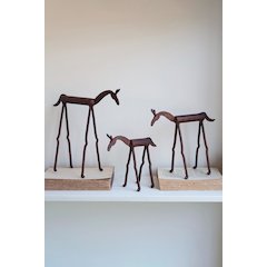 Set Of Three Forged-Iron Horses