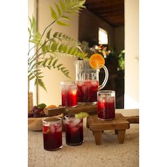 Glass Cheers Pitcher With 4 Glasses