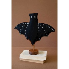 Felt Halloween Bat On A Base