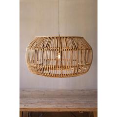 Large Round Bamboo Pendant Light