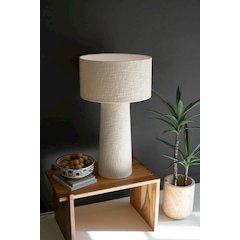 Boucle Fabric Table Lamp With Shade