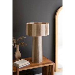 Natural And Khaki Jute Table Lamp With Shade