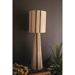 Multi Striped String Table Lamp With Shade