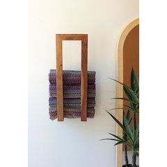 Wooden Wall Towel Rack