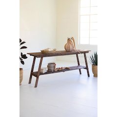 Reclaimed Wood Console with Lower Shelf