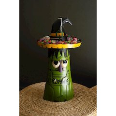 Recycled Iron Green Monster With Candy Hat