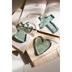 Glass Cross Sun Catcher Ornament
