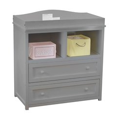 Leila 2-Drawer Changing Table Gray