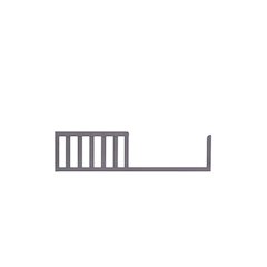 Kali Toddler Bed Guardrail Gray