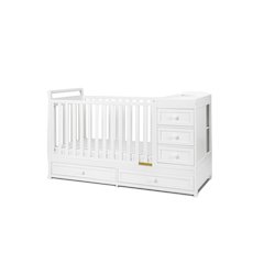 Daphne 2-in-1 Convertible Crib and Changer White