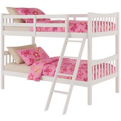FR Twin Over Twin Bunk Bed White