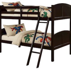 CR Twin Over Twin Bunk Bed Espresso