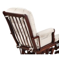 Sleigh Glider Chair Cushions Set Beige (Back, Seat, Arms)