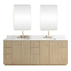 Oza 84" Free-standing Double Bath Vanity in Aged Natural Oak