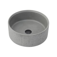 Vinnova Almonte Grey Concrete Circular Vessel Bathroom Sink