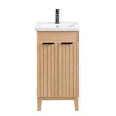 Palos 18" Free-standing Single Bath Vanity in Fir Wood Brown