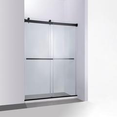 Spezia 56" W x 76" H Double Sliding Frameless Shower Door in Matte Black