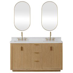 Cádiz 60in. Free-standing Double Bathroom Vanity in Washed Ash Grey