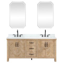 Javier 72" Free-standing Double Bath Vanity in Spruce Antique Brown