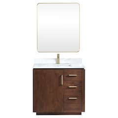 San 36" Free-standing Single Bath Vanity in Natural Walnut