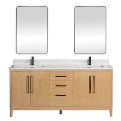 Gara 72" Free-standing Double Bath Vanity in Washed Ash Grey