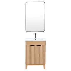 Palos 24" Free-standing Single Bath Vanity in Fir Wood Brown