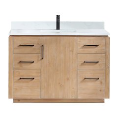 San 48" Free-standing Single Bath Vanity in Fir Wood Brown