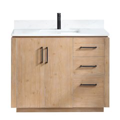 San 42" Free-standing Single Bath Vanity in Fir Wood Brown