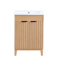 Palos 24" Free-standing Single Bath Vanity in Fir Wood Brown