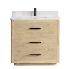 Porto 36" Free-standing Single Bath Vanity in Aged Natural Oak
