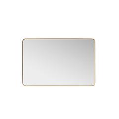 Mutriku 48 in. W x 32 in. H Rectangle Metal Wall Mirror in Brushed Gold