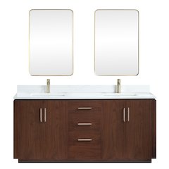 San 72" Free-standing Double Bath Vanity in Natural Walnut