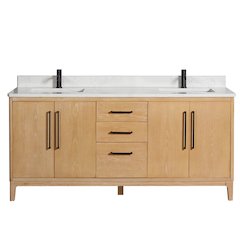 Gara 72" Free-standing Double Bath Vanity in Washed Ash Grey