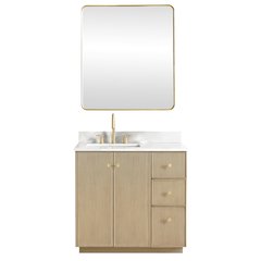 Oza 36" Free-standing Single Bath Vanity in Aged Natural Oak