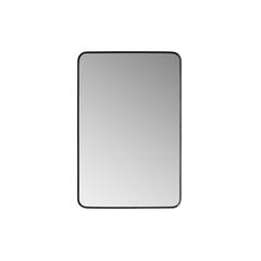 Mutriku 24 in. W x 36 in. H Rectangle Metal Wall Mirror in Brushed Black