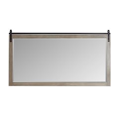 Cortes 72" Rectangular Bathroom Vanity Barndoor Wall Mount Mirror in Grey