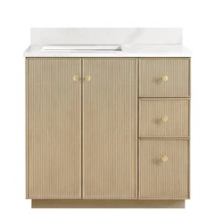 Oza 36" Free-standing Single Bath Vanity in Aged Natural Oak