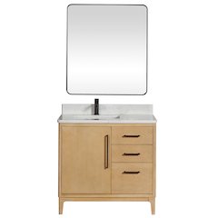 Gara 36" Free-standing Single Bath Vanity in Washed Ash Grey
