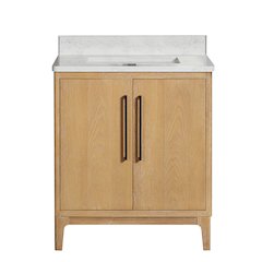 Gara 30" Free-standing Single Bath Vanity in Washed Ash Grey
