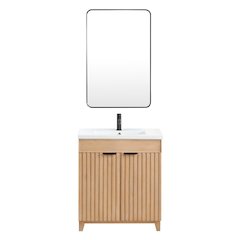Palos 30" Free-standing Single Bath Vanity in Fir Wood Brown