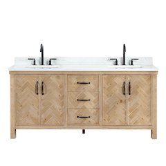 Javier 72" Free-standing Double Bath Vanity in Spruce Antique Brown