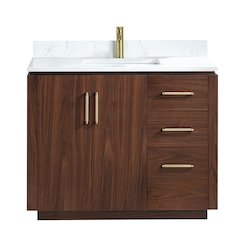 San 42" Free-standing Single Bath Vanity in Natural Walnut