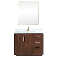 San 42" Free-standing Single Bath Vanity in Natural Walnut