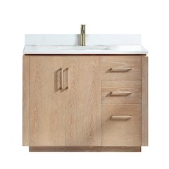 San 42" Free-standing Single Bath Vanity in Washed Ash Grey