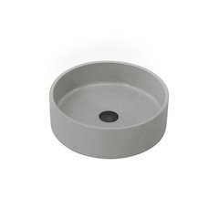 Vinnova Moguer Grey Concrete Circular Vessel Bathroom Sink