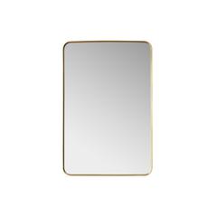 Mutriku 24 in. W x 36 in. H Rectangle Metal Wall Mirror in Brushed Gold
