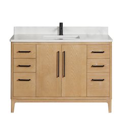 Gara 48" Free-standing Single Bath Vanity in Washed Ash Grey