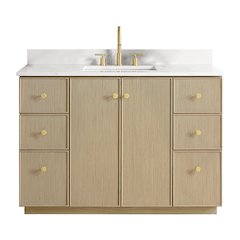 Oza 48" Free-standing Single Bath Vanity in Aged Natural Oak