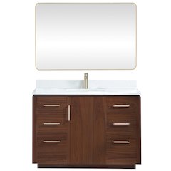 San 48" Free-standing Single Bath Vanity in Natural Walnut